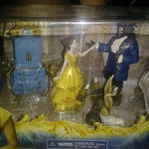 beauty and the beast enchanted figurine set